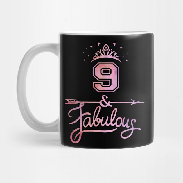 Girls 9 Years Old And Fabulous Girl 9th Birthday product by Grabitees